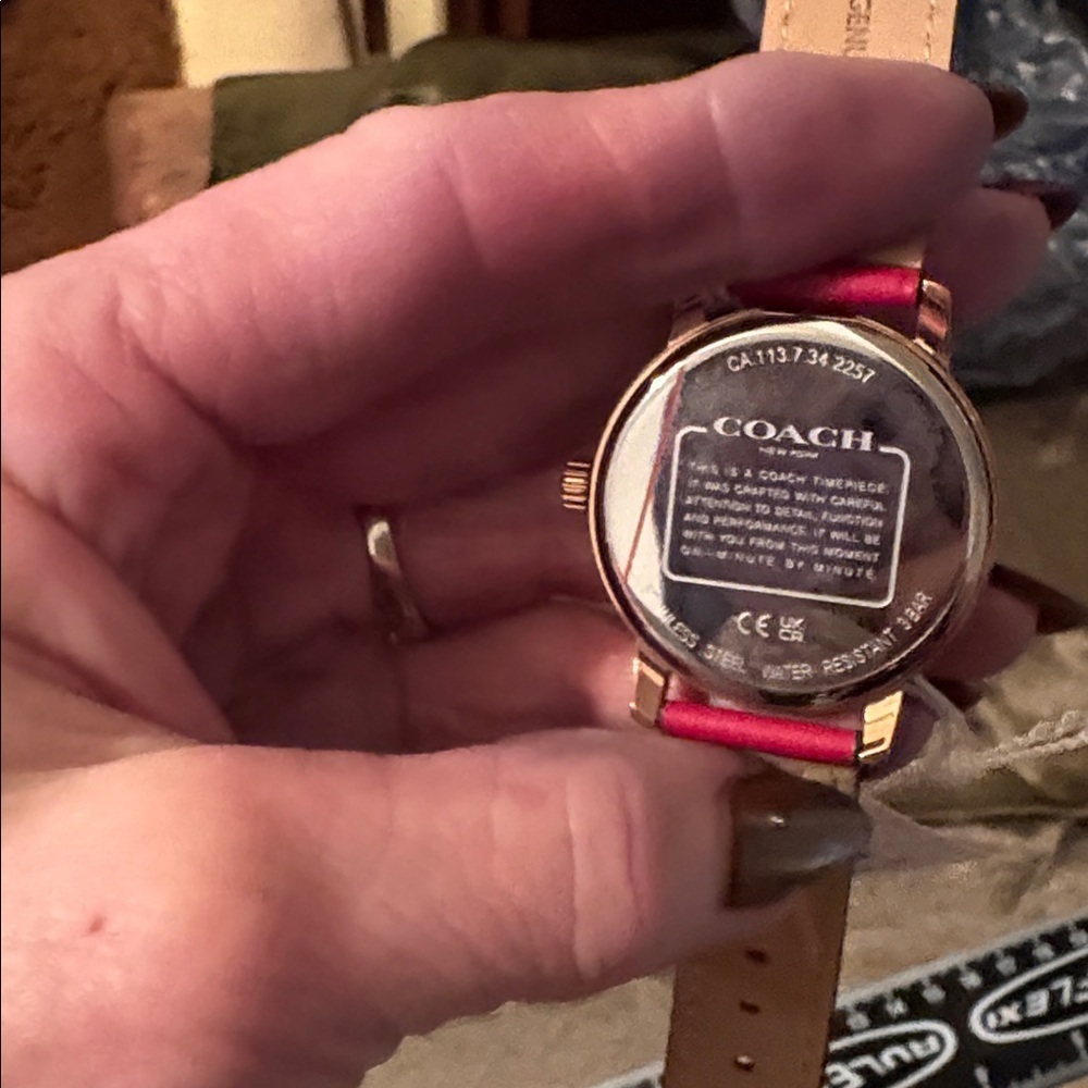 Coach Red and Gold Starry Watch - Picture 2 of 7